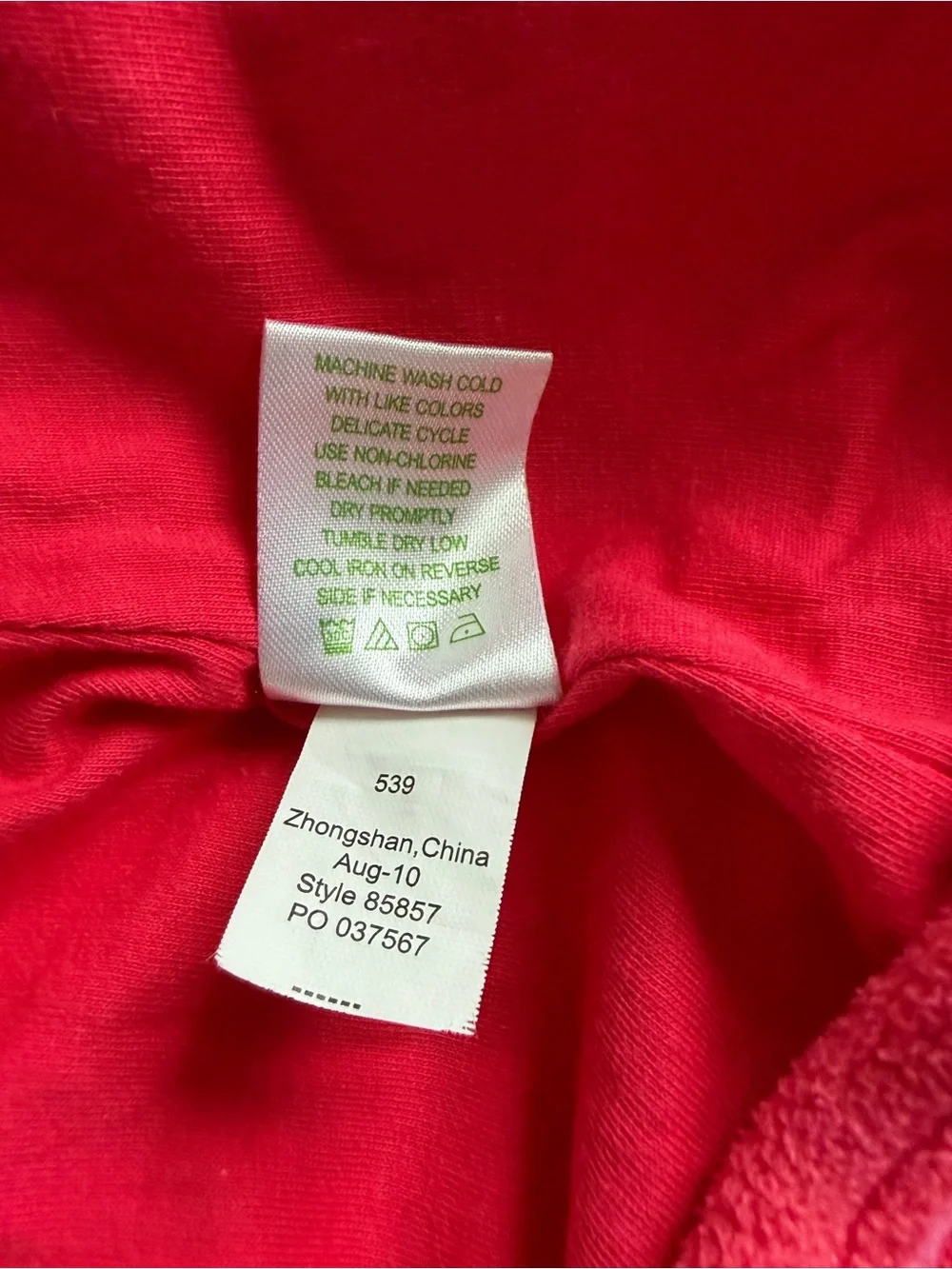 Lily Pulitzer Women's Pink Fleece Jacket - Lightweight Zip Front - Picture 6 of 6